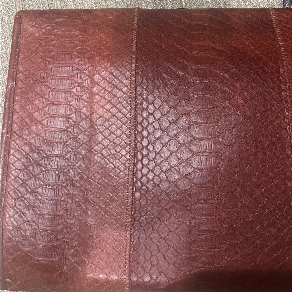 Carlos Falchi Oversized Python Clutch - image 4